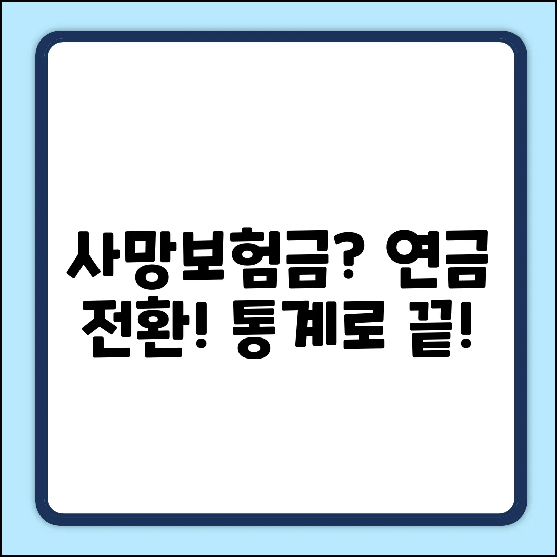 통계로 본 사망보험금 연금전환 & 증상완화 3가지