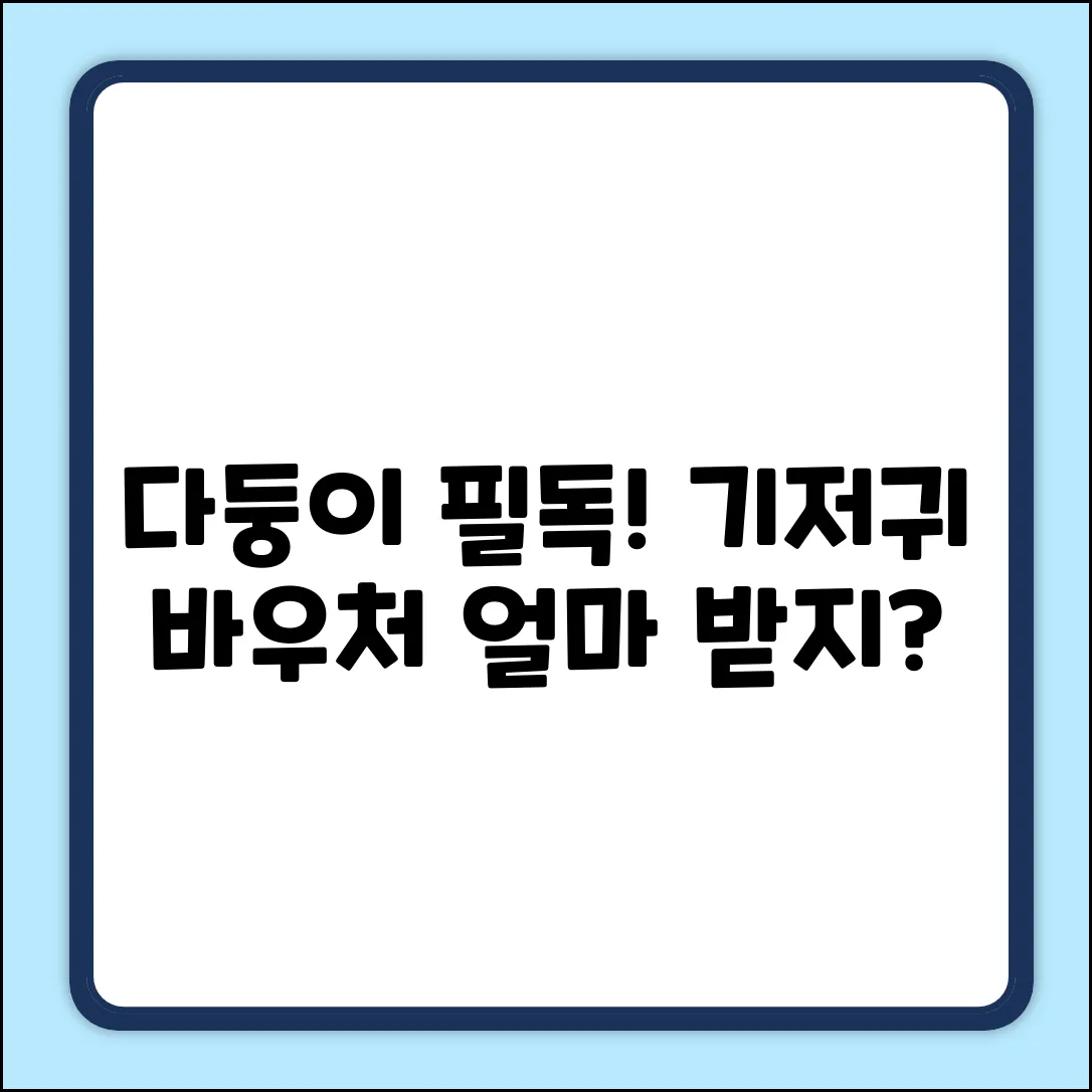 다자녀 기저귀 바우처, 누가 얼마나?