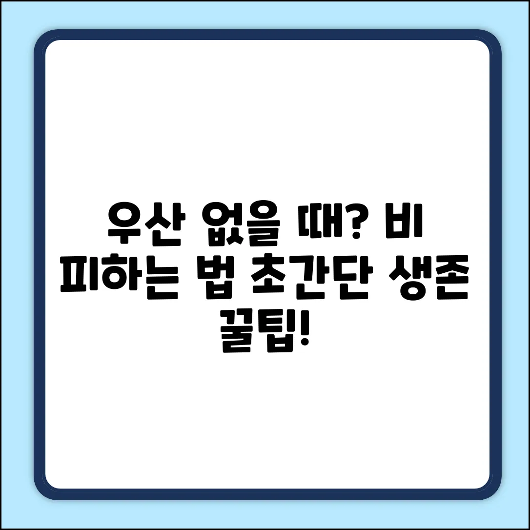 우산 없을 때 비 피하기: 생존 가이드