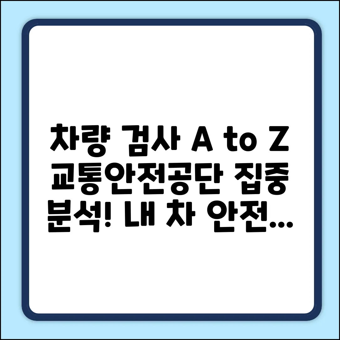 차량 검사, 교통안전공단은 어떻게 할까?