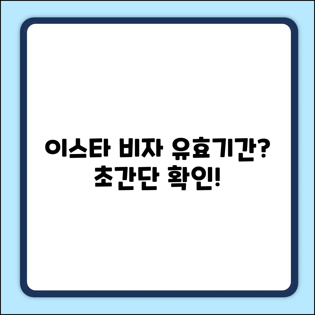 이스타 비자 유효기간? 누구나 쉽게 확인!