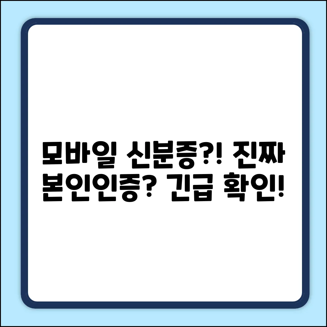 모바일신분증 본인인증? 혹시… 진짜?!