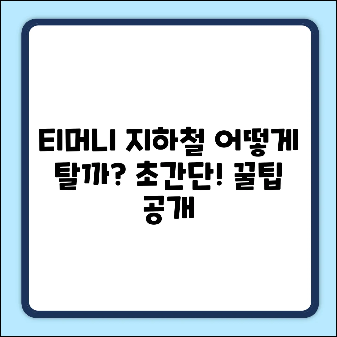 모바일 티머니, 지하철 어떻게 탈까?