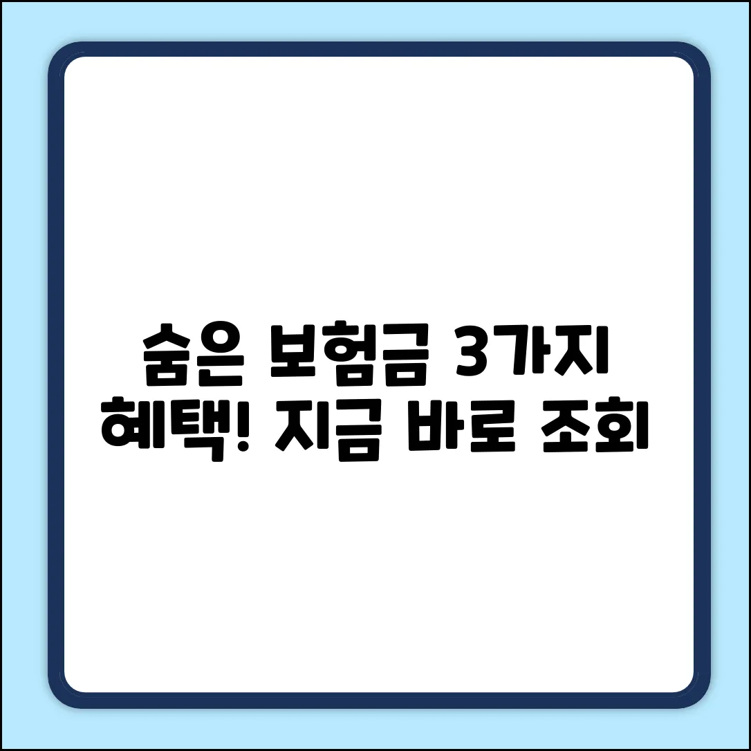 내 보험, 숨은 혜택 3가지🔍 간편 조회!