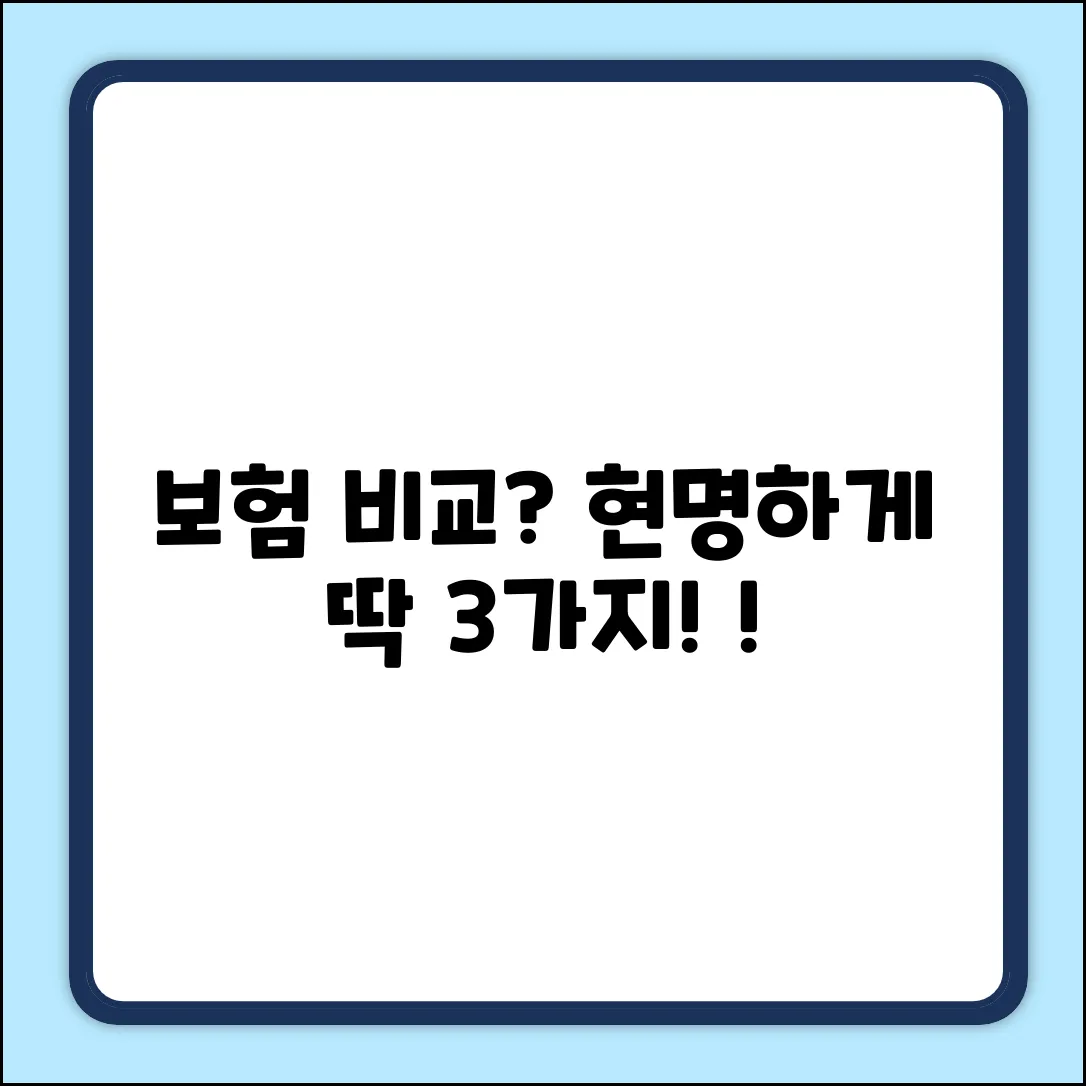 보험가입비교사이트: 현명한 선택 3가지