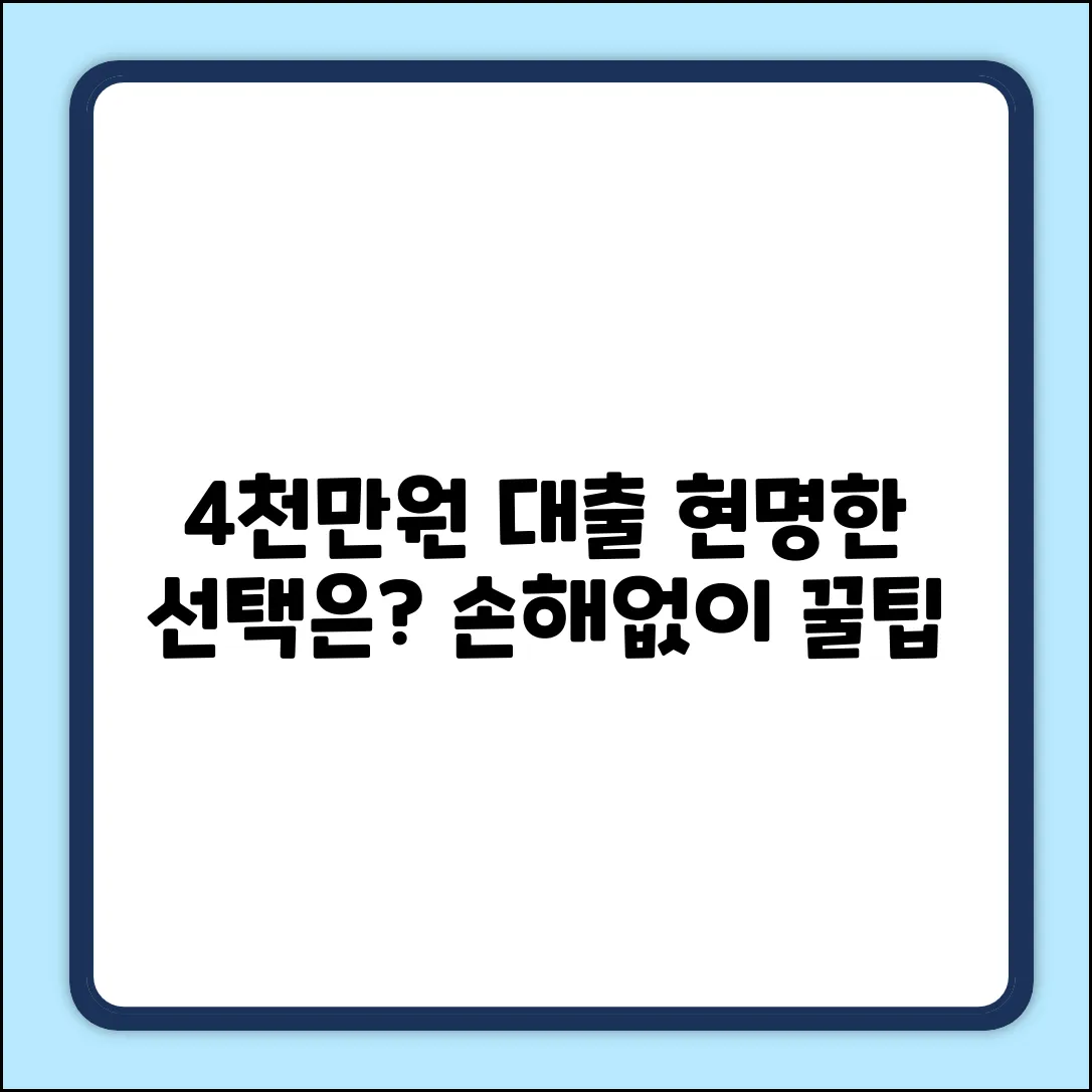 4000만원 대출: 현명한 선택 3가지