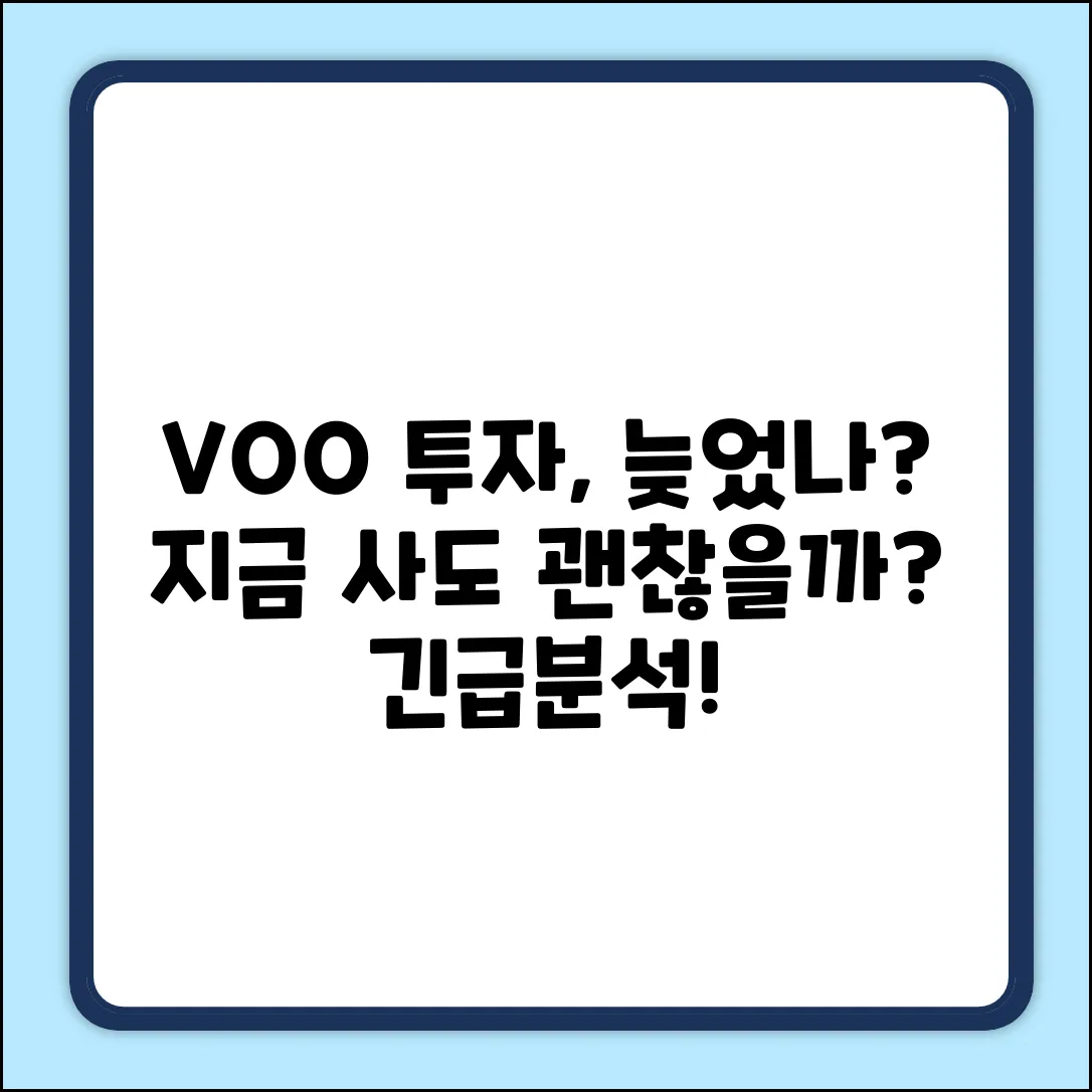 VOO 투자, 지금 시작해도 괜찮을까?