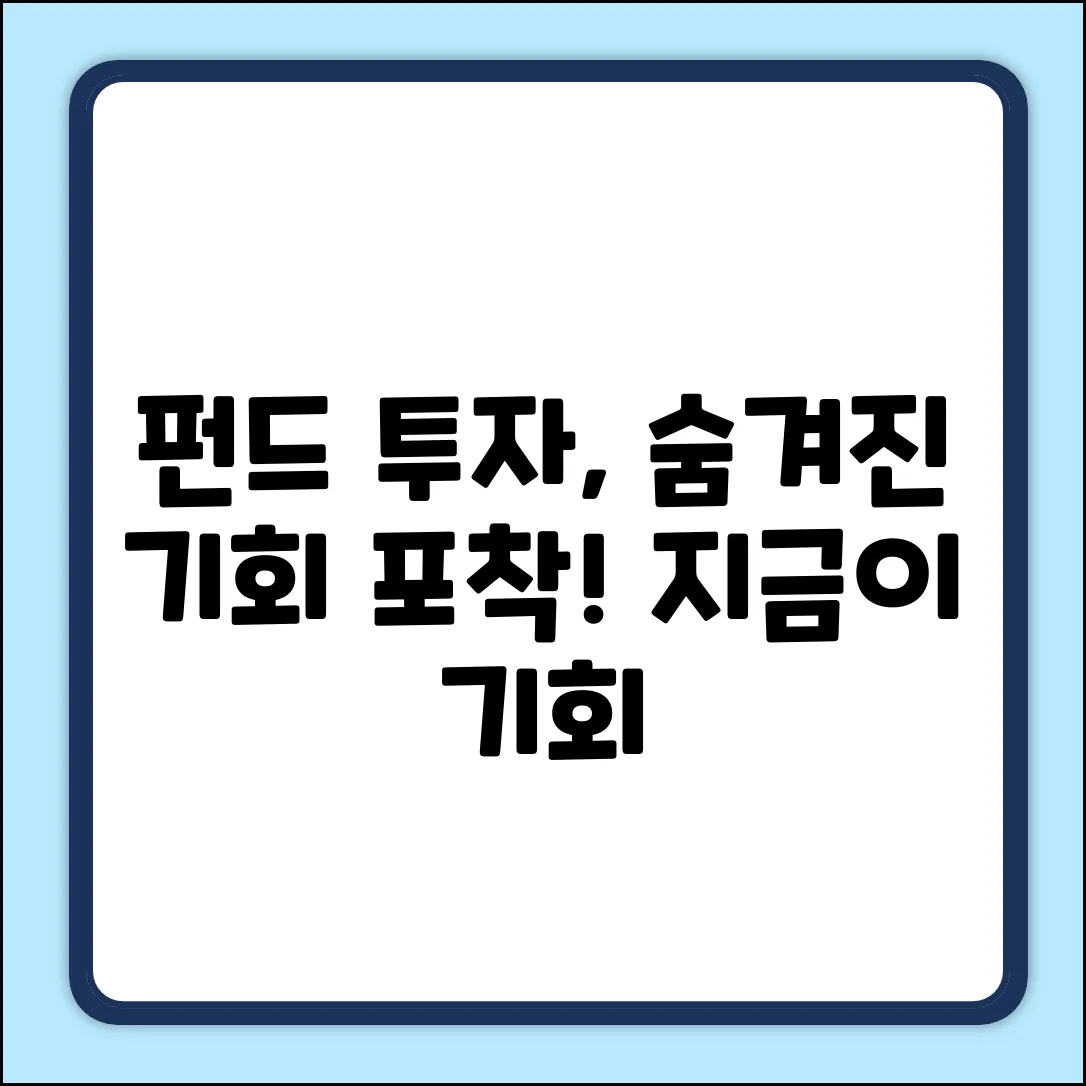 * 펀드 투자, 숨겨진 기회를 잡아봐!